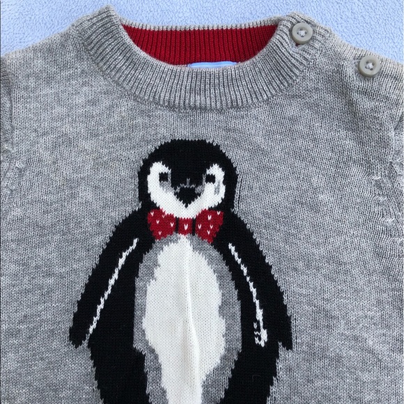 Carter’s Penguin 🐧 Holidays Sweater Size 3-6M - Picture 3 of 7